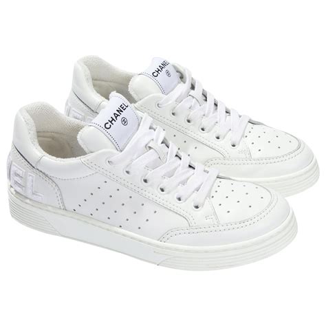 chanel white low top sneakers|chanel sneakers official.